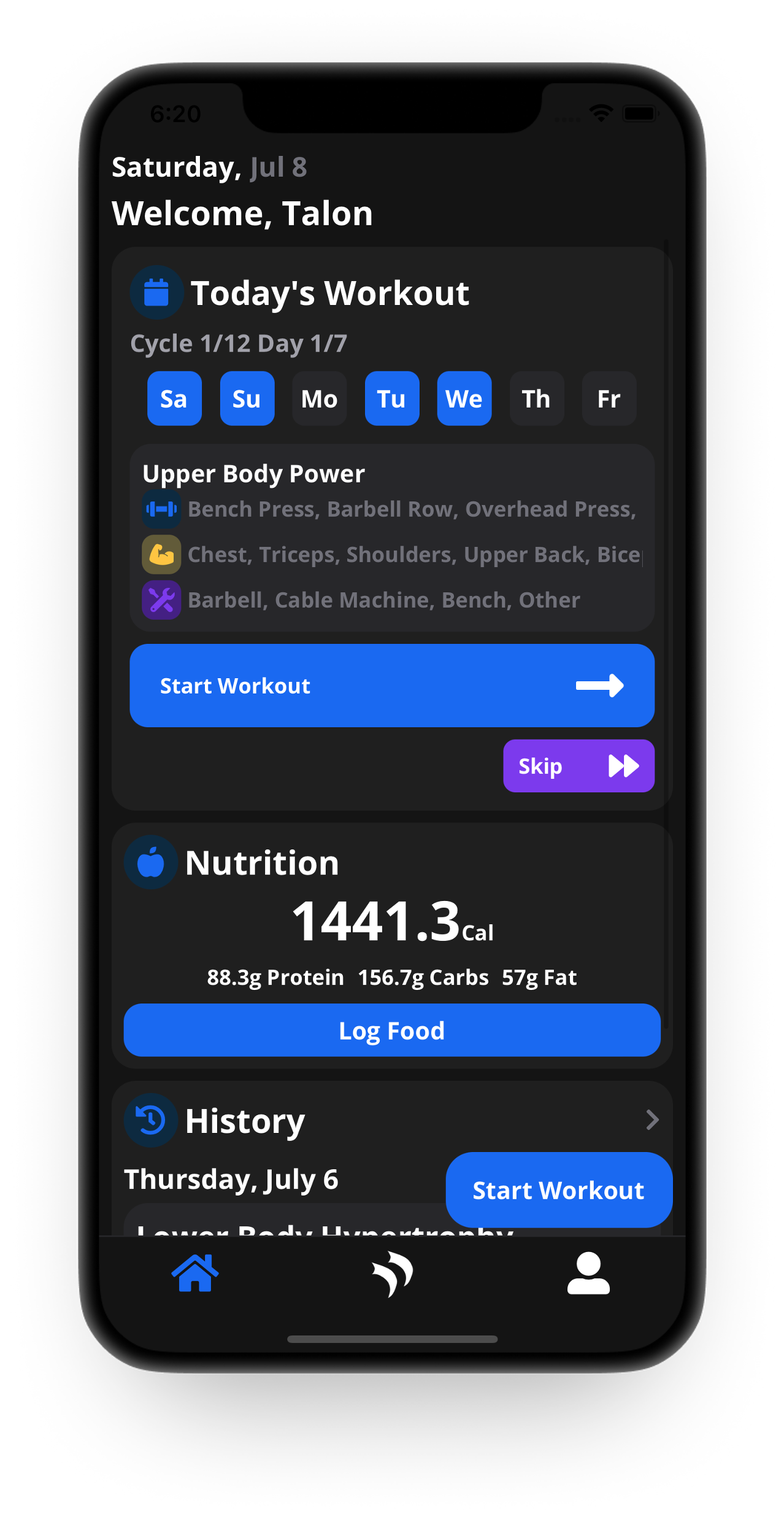 workout player screenshot